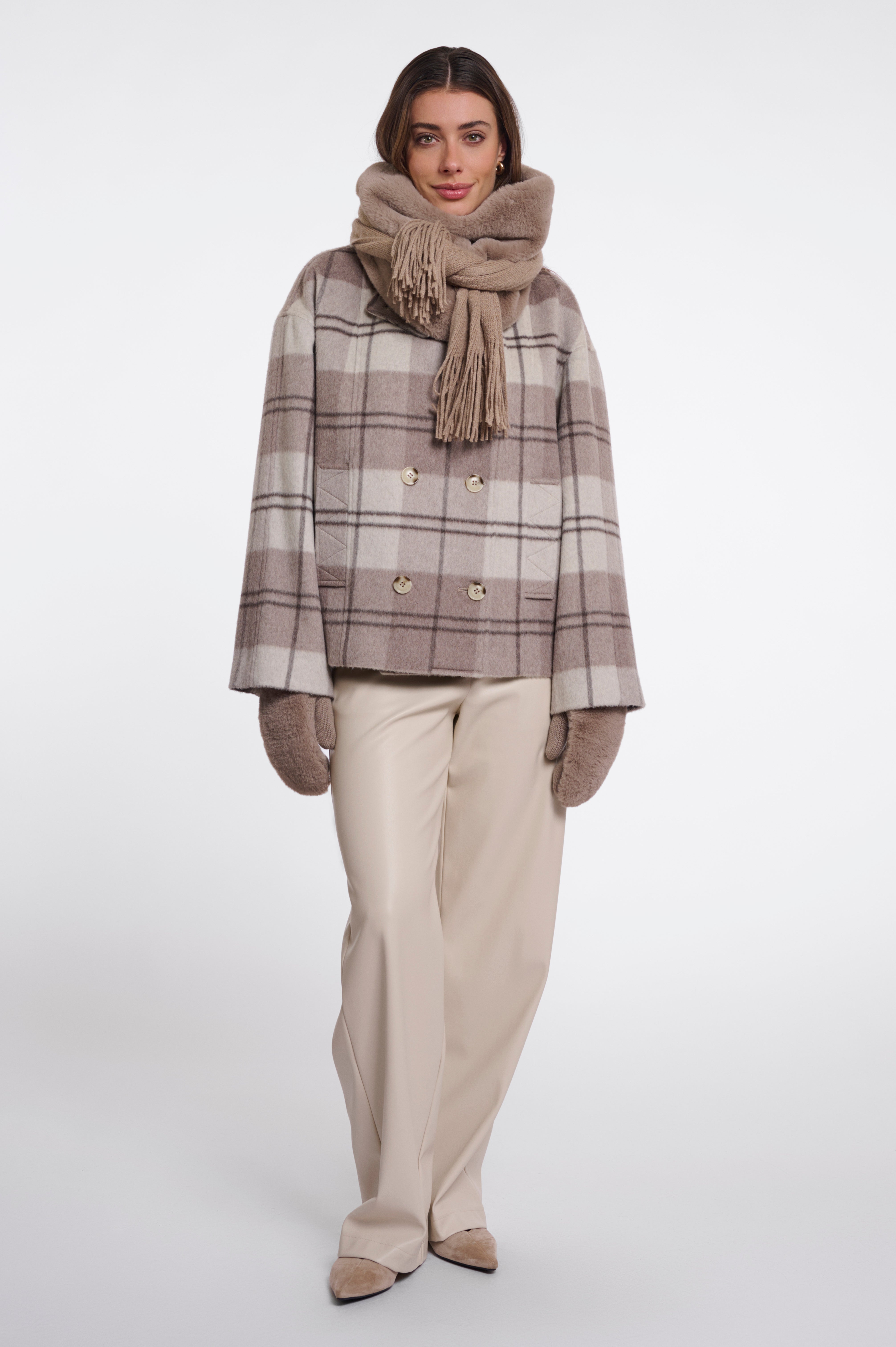 Sciarpa donna art. Vlien Rino & Pelle Mocha latte
