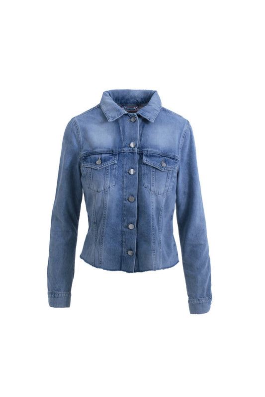 Giubbino WILLY_20_SNZ maniche lunghe con tasche slim fit denim blu art. RDP2605033086 Donna Relish Primavera Estate 2026