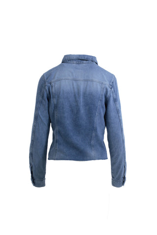 Giubbino WILLY_20_SNZ maniche lunghe con tasche slim fit denim blu art. RDP2605033086 Donna Relish Primavera Estate 2026