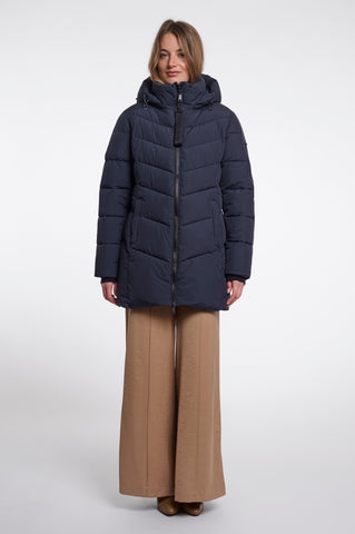 Piumino donna art. Yasmina Rino & Pelle Dark navy