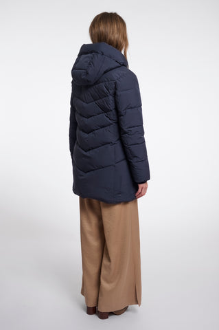 Piumino donna art. Yasmina Rino & Pelle Dark navy
