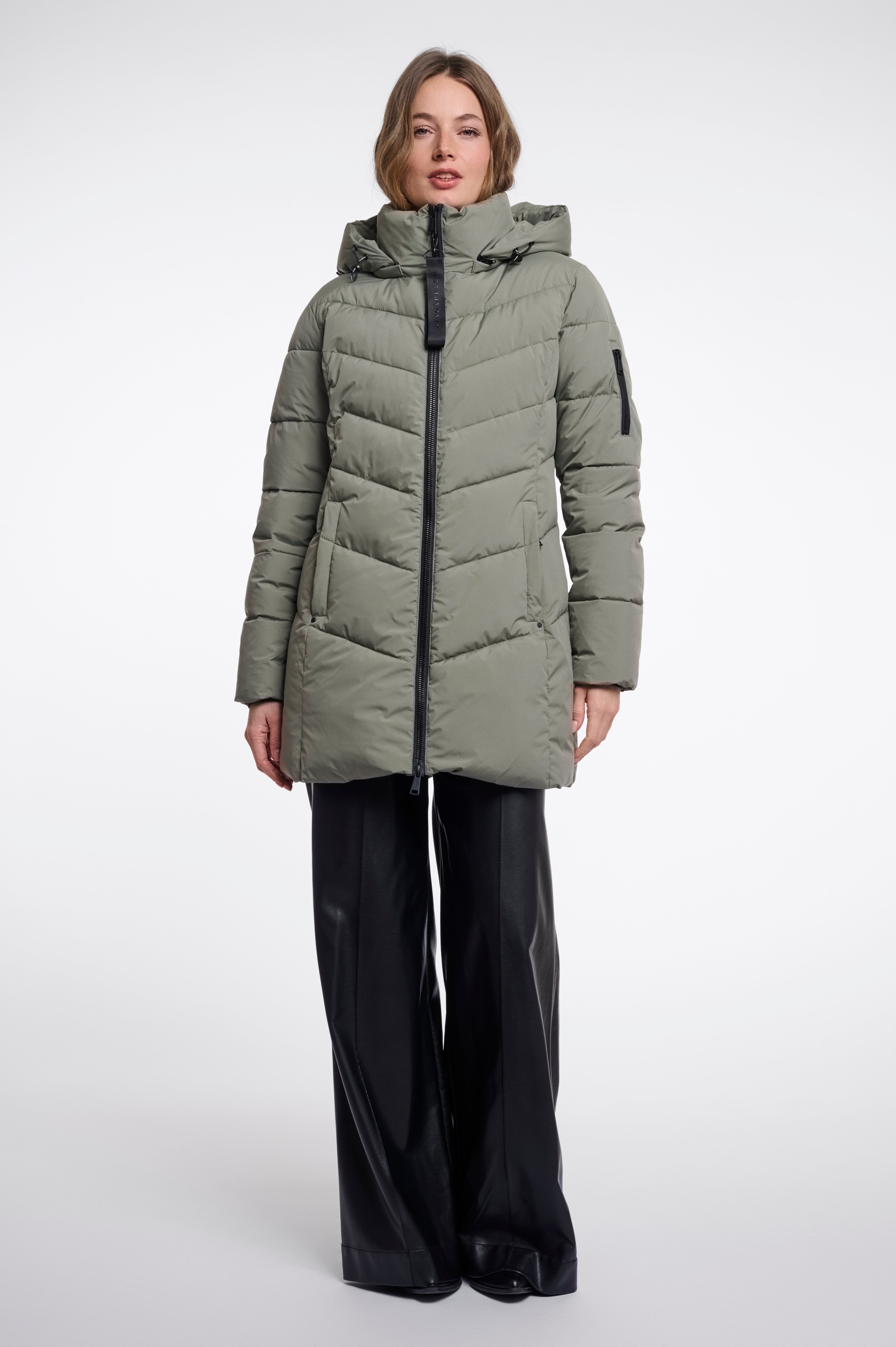 Piumino donna art. Yasmina Rino & Pelle Misty basil