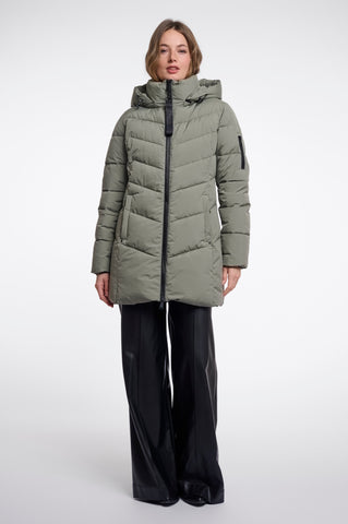 Piumino donna art. Yasmina Rino & Pelle Misty basil