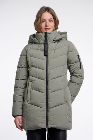 Piumino donna art. Yasmina Rino & Pelle Misty basil