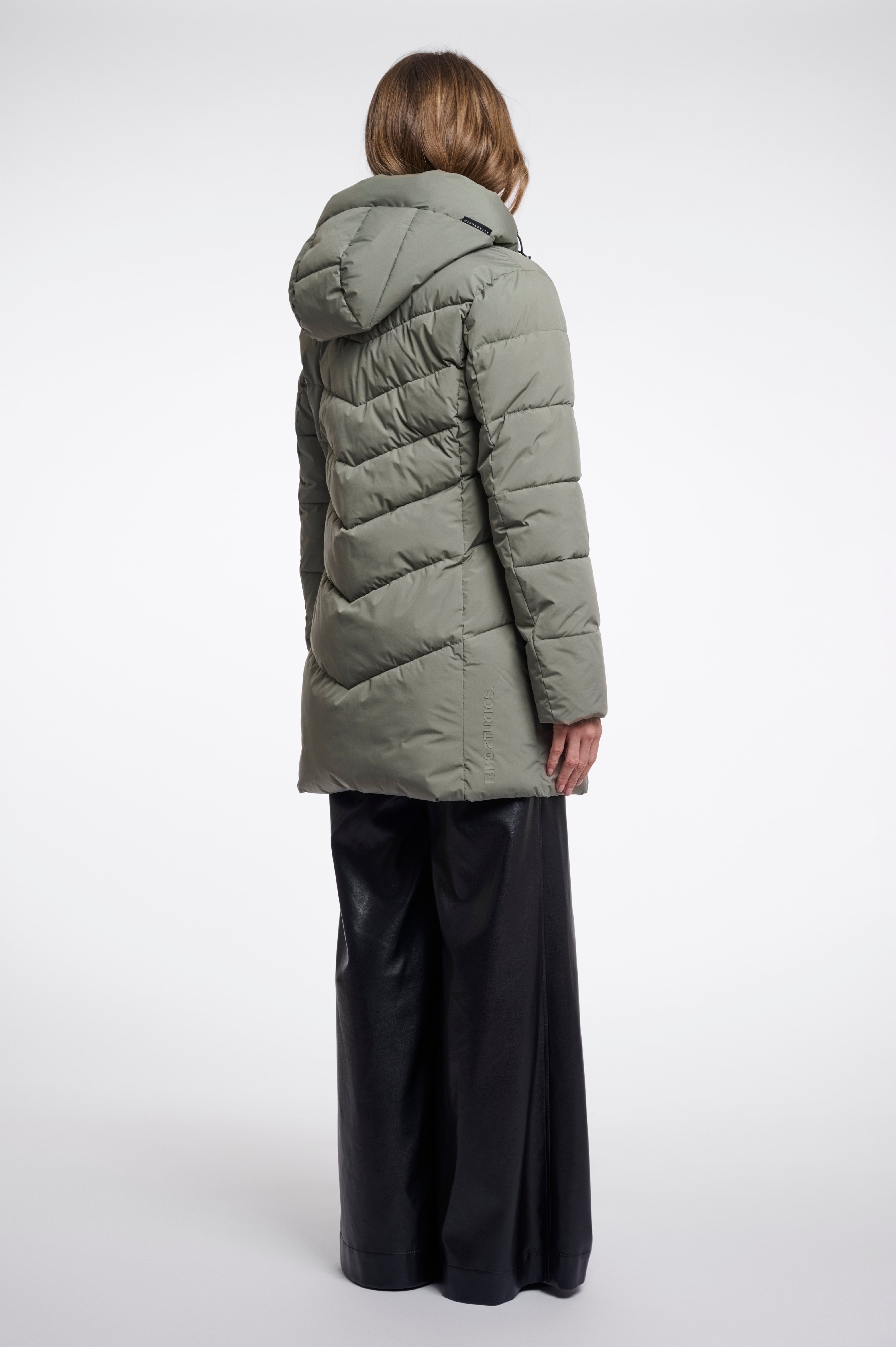 Piumino donna art. Yasmina Rino & Pelle Misty basil