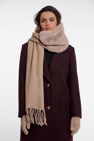 Sciarpa donna art. Zelda Rino & Pelle Dark oat