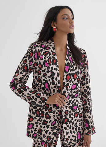 BLAZER CON STAMPA ANIMALIER - Lola Casademunt Primavera Estate 2024 - MS2402006 - Denny Store