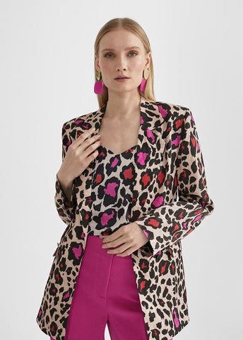 BLAZER CON STAMPA ANIMALIER - Lola Casademunt Primavera Estate 2024 - MS2402006 - Denny Store