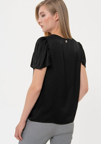 Blusa regular con goccia sullo scollo - Fracomina Primavera Estate SS 2024 - FR24ST1048W41101 - Denny Store Italia