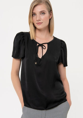 Blusa regular con goccia sullo scollo - Fracomina Primavera Estate SS 2024 - FR24ST1048W41101 - Denny Store Italia