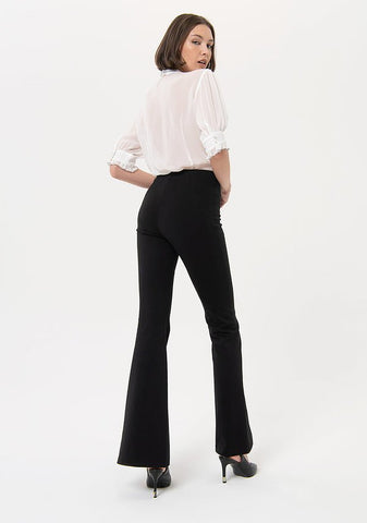 BOOTCUT PANT BLACK - Fracomina Primavera Estate SS 2024 - FR24SVA011W49701 - Denny Store Italia