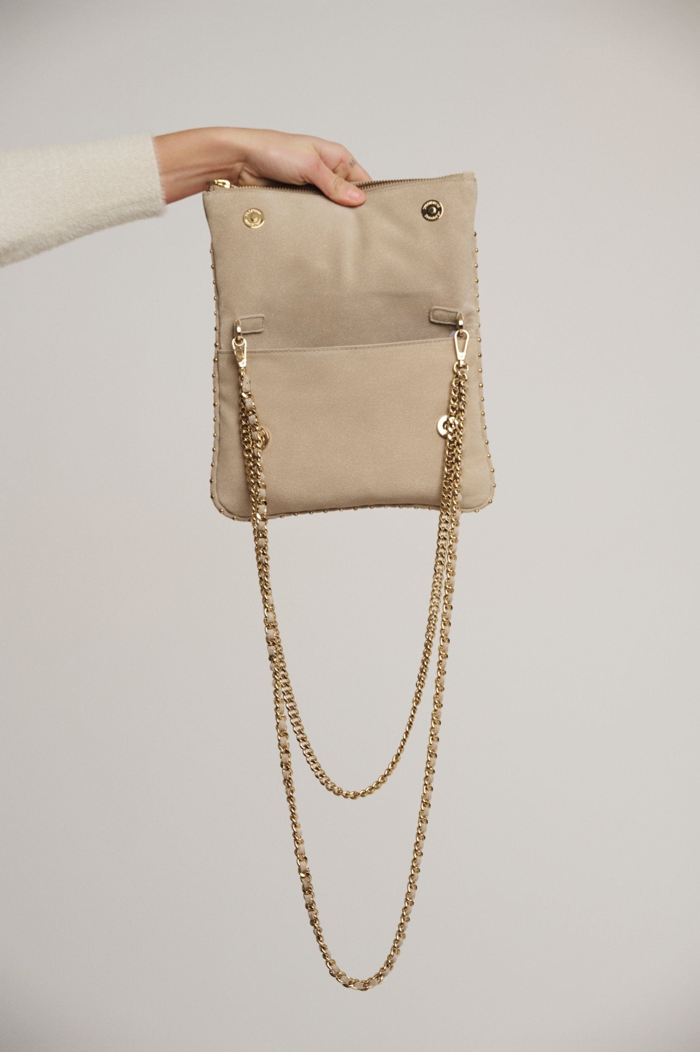 Borsa EVAN SUEDE CROSS BODY BAG - Rino & Pelle - Autunno Inverno 2024/25 Beige - Denny Store