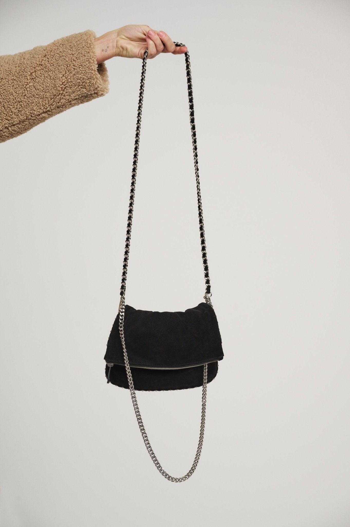 Borsa EVAN SUEDE CROSS BODY BAG - Rino & Pelle - Autunno Inverno 2024/25 Black - Denny Store