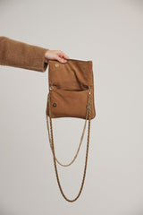 Borsa EVAN SUEDE CROSS BODY BAG - Rino & Pelle - Autunno Inverno 2024/25 Tan - Denny Store