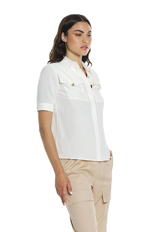 Camicia Gaiosa M/M C/Tasche+Patte Seno art. RDP2403009029 Donna Relish Primavera Estate 2024 - Denny Store Italia