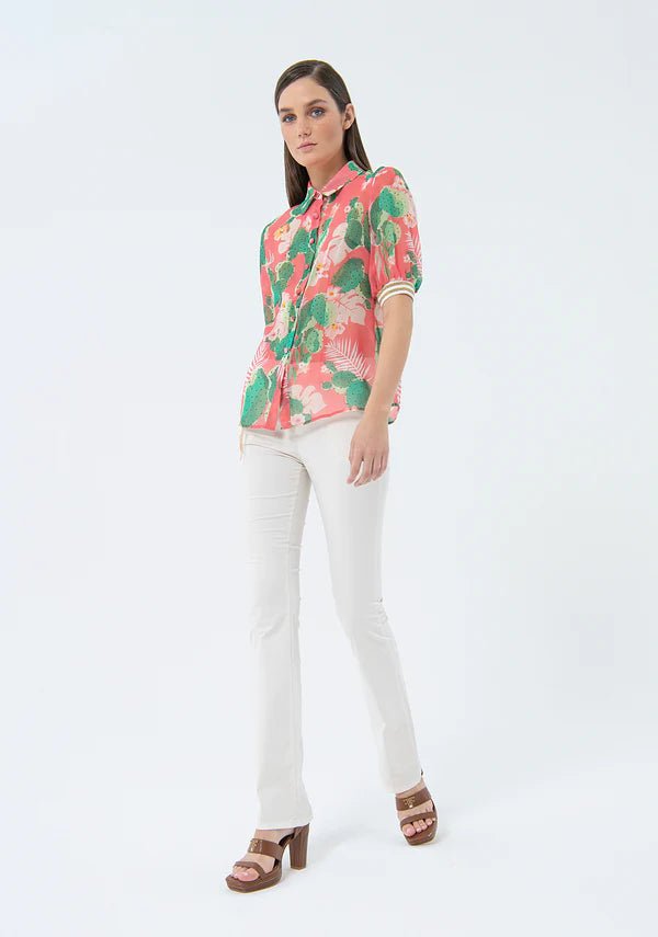 Camicia in fantasia floreale - Fracomina Primavera Estate SS 2024 - FS24ST6010W412N4 - Denny Store Italia