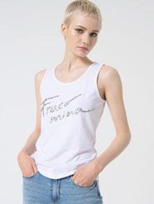 CANOTTA TANK TEE - Fracomina Primavera Estate SS 2024 - fp24st2010j464n5 Colore BIANCO - Denny Store Italia