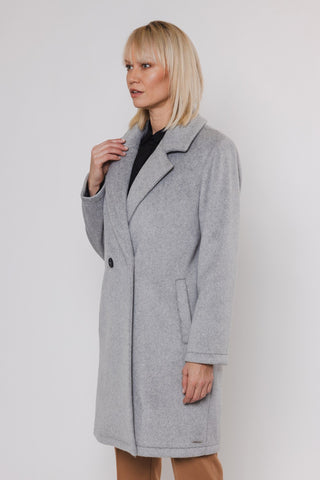 Cappotto BONNE DOUBLE BREASTED COAT Rino & Pelle Autunno Inverno 2024/25 Light grey - Denny Store