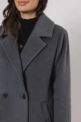 Cappotto BONNE DOUBLE BREASTED COAT Rino & Pelle Autunno Inverno 2024/25 Night forest - Denny Store