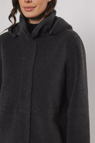 Cappotto DUMI REVERSIBLE HOODED COAT Rino & Pelle Autunno Inverno 2024/25 Graphite - Denny Store