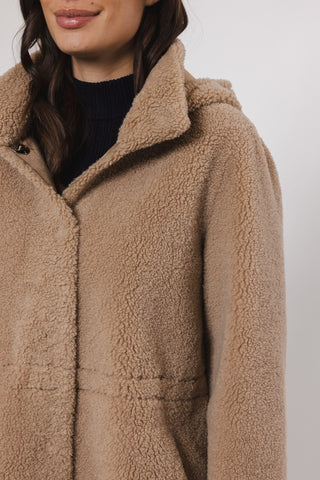 Cappotto DUMI REVERSIBLE HOODED COAT Rino & Pelle Autunno Inverno 2024/25 Sand - Denny Store