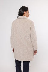 Cappotto ENA MID LONG TEDDY COAT Rino & Pelle Autunno Inverno 2024/25 Birch - Denny Store