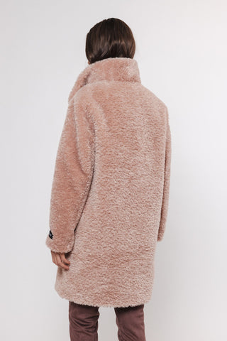 Cappotto ENA MID LONG TEDDY COAT Rino & Pelle Autunno Inverno 2024/25 Powder - Denny Store