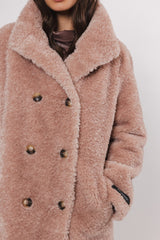 Cappotto ENA MID LONG TEDDY COAT Rino & Pelle Autunno Inverno 2024/25 Powder - Denny Store