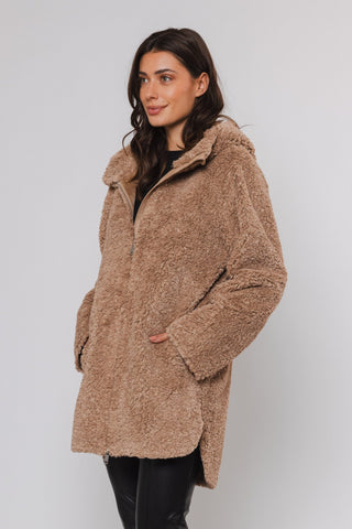 Cappotto MARRE REVERSIBLE HOODED COAT - Rino & Pelle - Autunno Inverno 2024/25 - Sand - Denny Store