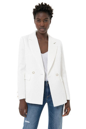 Chaqueta regular en piel de oveja ecológica - Fracomina Otoño Invierno 2023/24 - FS23WC1001O44601