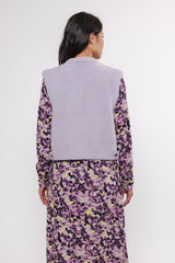 Gilet ELONA SHORT WAISTCOAT Rino & Pelle Autunno Inverno 2024/25 Lilac fog - Denny Store