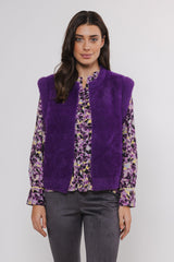 Gilet ELONA SHORT WAISTCOAT Rino & Pelle Autunno Inverno 2024/25 Purple - Denny Store