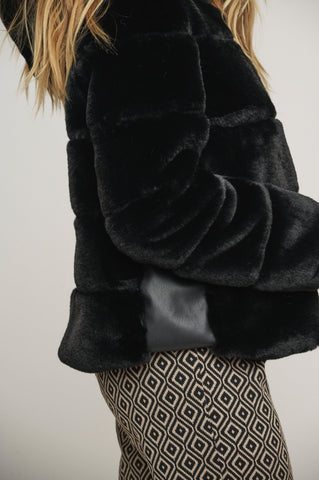 Giubbotto AZA FUR JACKET Rino & Pelle Autunno Inverno 2024/25 Black - Denny Store