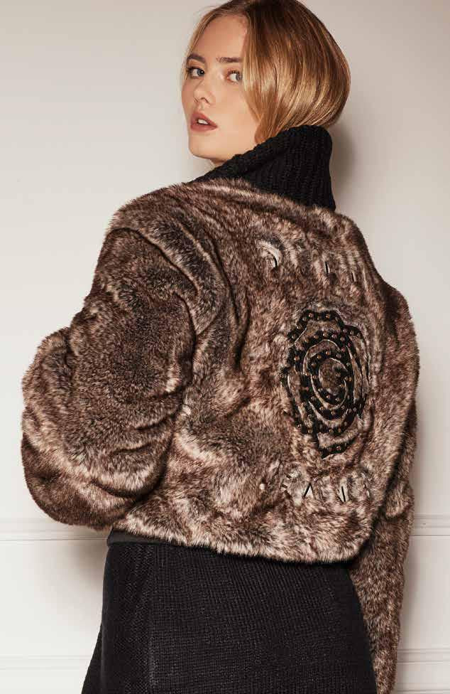 Bomber In Ecopelliccia M/L - art. 421ND39005 - Denny Rose Autunno Inverno 2024/25 Donna