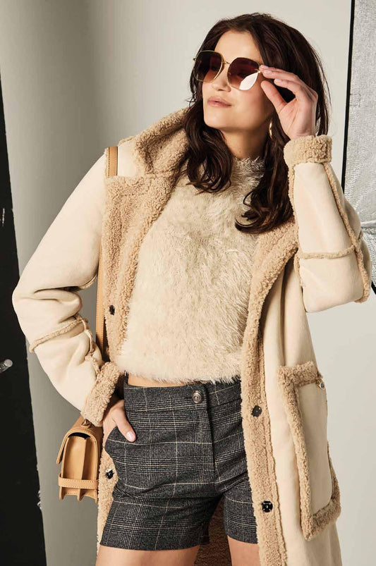 Maglia 1/2 manica effetto pelliccia - art.   521ND53032  - Denny Rose Autunno Inverno 2025/26