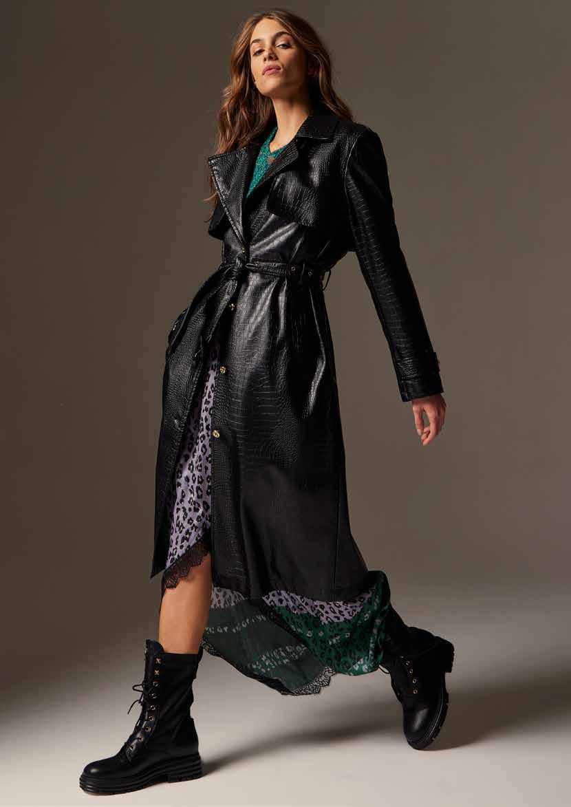 Trench Ecopelle M/L Con Cintura - art. 421ND38002 - Denny Rose Autunno Inverno 2024/25 Donna