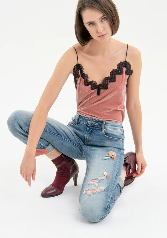 Jeans cropped Bella C. 7 effetto push up- Fracomina Autunno Inverno 2023/24 - FR23WV8010D401O1 - Denny Store Italia