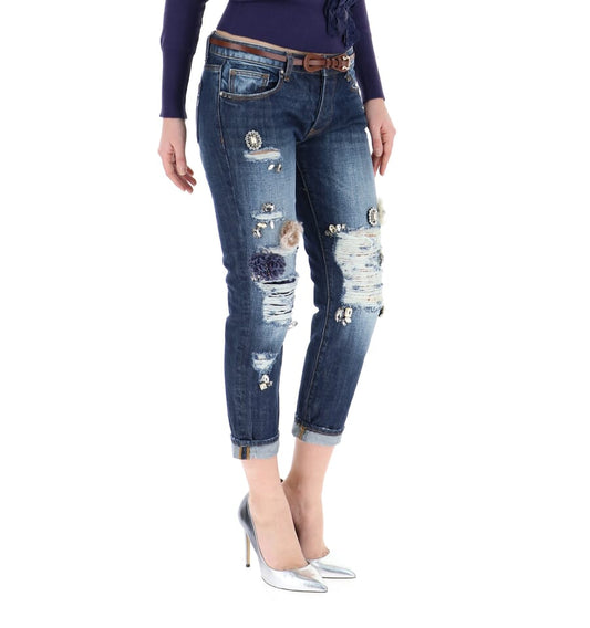 Jeans jeans con perle e strappi FR18FMJCARA7 - Fracomina Autunno/Inverno 2021/22 - Outlet - Denny Store Italia