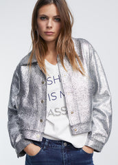 Bomber Fantasia Argento Screpolato - Lola Casademunt Autunno/Inverno 2024/25 - LF2402011