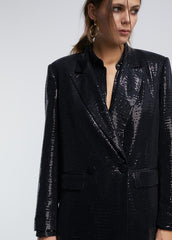 Blazer Con Paillettes In Finta Maglia - Lola Casademunt Autunno/Inverno 2024/25 - LF2402012