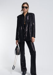 Blazer Con Paillettes In Finta Maglia - Lola Casademunt Autunno/Inverno 2024/25 - LF2402012