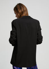 Blazer Nero Basic Con Fodera Stampata - Lola Casademunt Autunno/Inverno 2024/25 - LF2402014