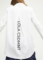 Camicia basic in popeline BIANCO  - Lola Casademunt Autunno/Inverno 2024/25 - LF2415001