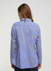 Camicia a righe logata BLU-BIANCO  - Lola Casademunt Autunno/Inverno 2024/25 - LF2415002