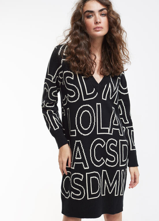 Abito in maglia con logo - Lola Casademunt Autunno/Inverno 202425 - LF2416004