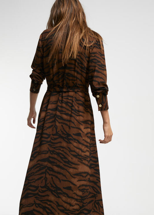 Abito chemisier con cintura animalier - Lola Casademunt Autunno/Inverno 2024/25 - LF2416010