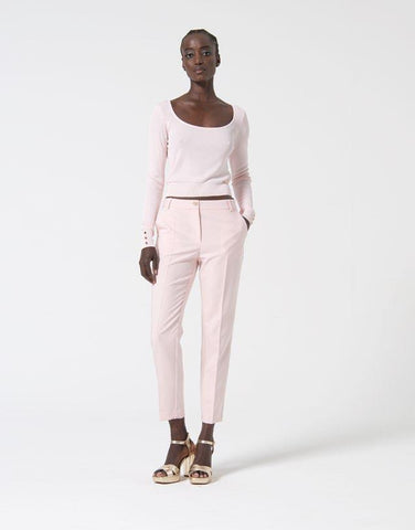 Maglia slim a costine - Fracomina Primavera Estate SS 2024 - FR24ST7001K41601 Colore ROSE - Denny Store Italia