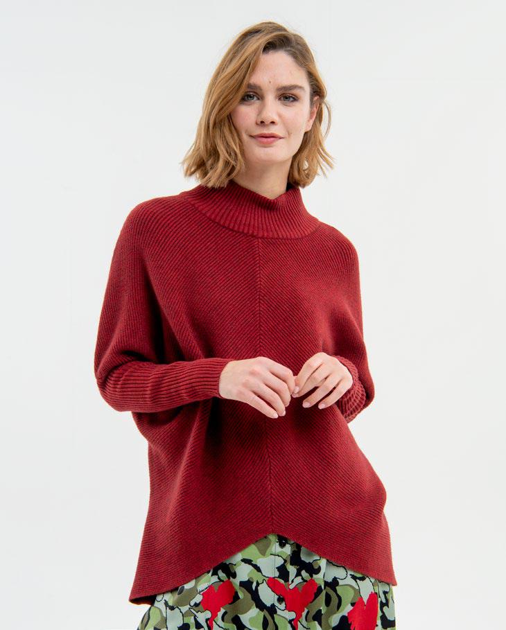 Maglione sweater red woman- Fracomina Autunno Inverno 2023/24 - FJ23WT7021K50001 - Denny Store Italia