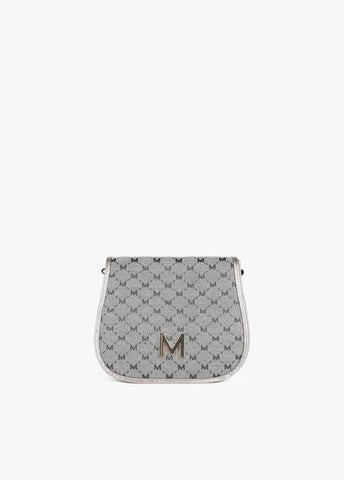 Borsa A Tracolla Monogram Jaquard In Tessuto Grigio - Lola Casademunt Autunno/Inverno 2024/25 - MF2404005