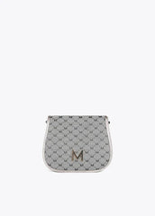 Borsa A Tracolla Monogram Jaquard In Tessuto Grigio - Lola Casademunt Autunno/Inverno 2024/25 - MF2404005